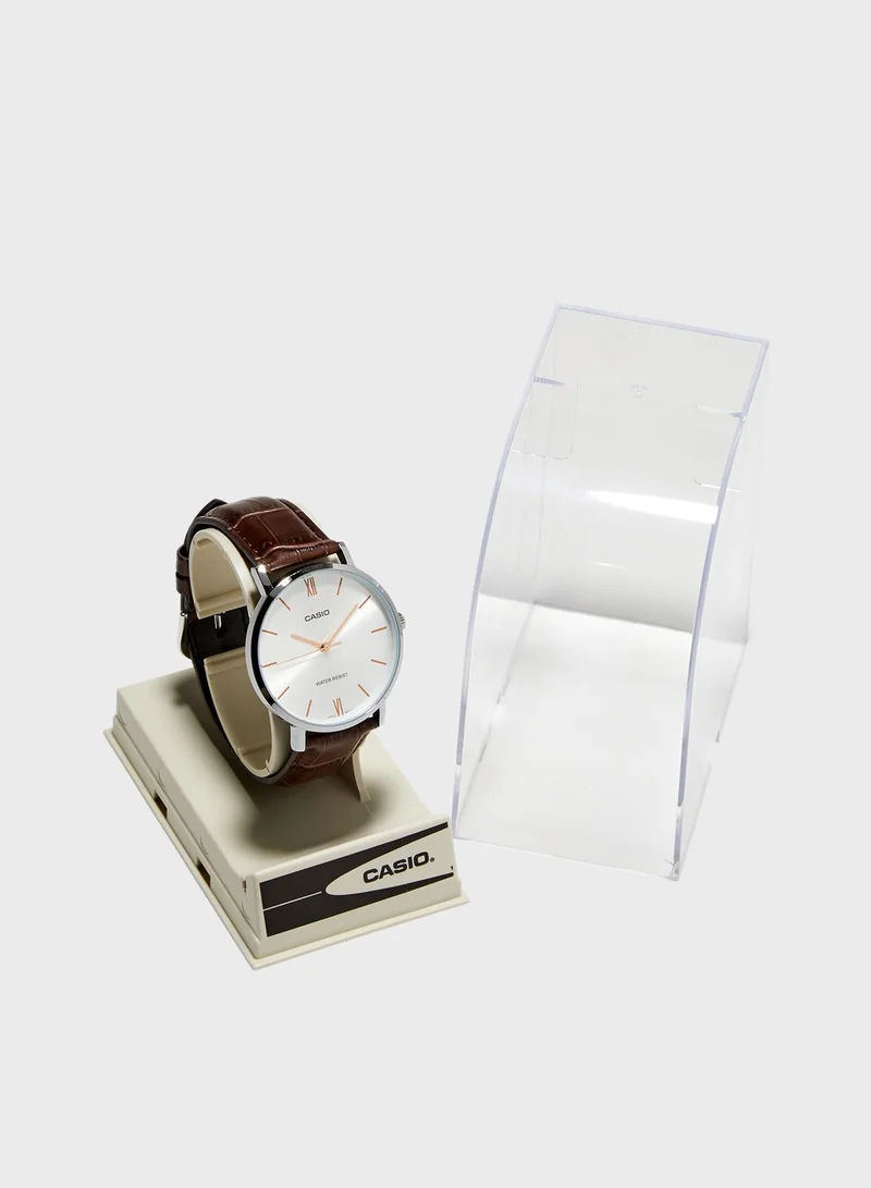 CASIO Classic Leather Strap Analog Watch