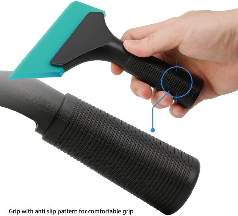 FOSHIO Small Squeegee with 5 Inch Light Blue Rubber Blade Mini Wiper Window Tinting Tools for Mirror Glass Window Cleaner with Non-Slip Handle - Image 1