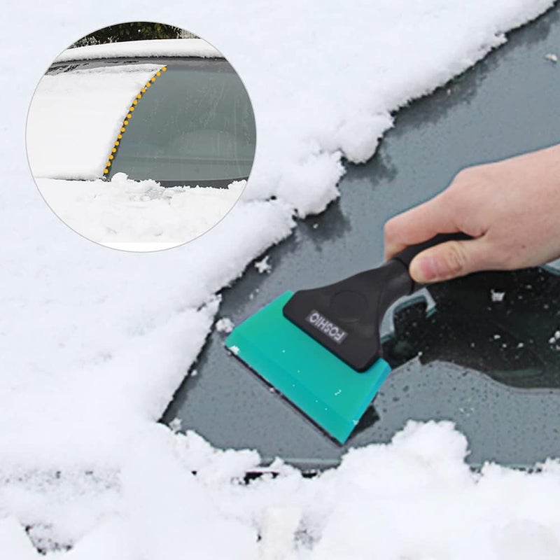 FOSHIO Small Squeegee with 5 Inch Light Blue Rubber Blade Mini Wiper Window Tinting Tools for Mirror Glass Window Cleaner with Non-Slip Handle - Image 5