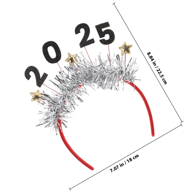 Happy New Year 2025 Headband Party Headwear And Accessories For New Year'S Eve Celebrations Hair Bands New Year Party Supplies And Decorations - Image 2