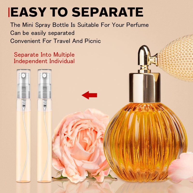 Csdtylh Mini Spray Bottle 10Ml  Refillable Glass Spray Bottle  Glass Bottle Atomizer  Perfume Mouthwash Atomizer For Cleaning Refillable Container For Travel  Essential Oils  Perfume 40 Pcs  10Ml - Image 3