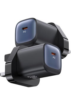 أوسامس شاحن سريع 20 واط، شاحن مكعب PowerPort III لهواتف iPhone 13/13 Mini/13 Pro/13 Pro Max/12 وGalaxy وPixel 4/3 وiPad/iPad Mini، مع محولات  - Image 3