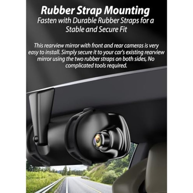 Smart Rearview Mirror Dash Cam Front Rear 10 Dual HD Cameras, 170 Wide Angle, Night Vision, G-Sensor, Parking Mode, Loop Recording, Anti-Glare Display, Motion Detection, Anti-Glar - Image 5