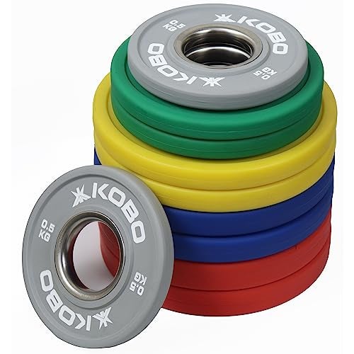 Kobo Urethane Olympic Fractional Plates/Fractional Weight Plates 2 inch Steel Ring Olympic Weightlifting Crossfit Gym Eco-Friendly Competition CPU Plate for Incremental Weights (1Kg x 2 = 2 Kg) - Image 3