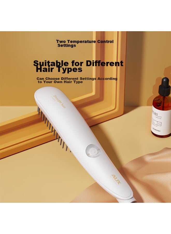 Aux Hair Straightener And Curling Iron, Portable Dual-use Electric Comb, Inner Curling, Hair Volumizing Tool, Suitable For Dormitory Use, Hair Protection, Non-damaging, Dual-use Styling Hair Beauty Tool - Image 4