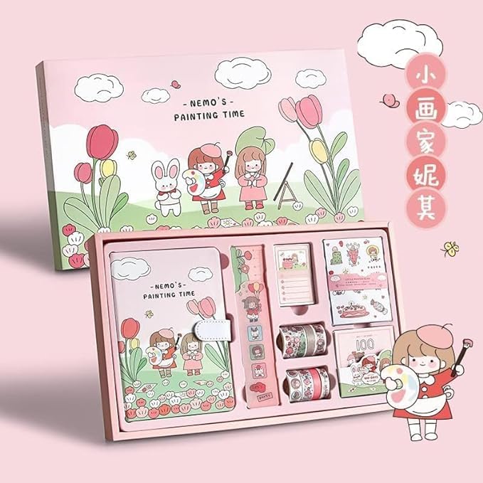 CESITRA Journal Scrapbook Kit | Vintage Aesthetic Scrapbook Kit | Journal Supplies with Scrapbooking Paper Birthday Craft Gift | Scrapbook for Kids Girl (Nemo's Magnetic Scrapbook) - Image 1