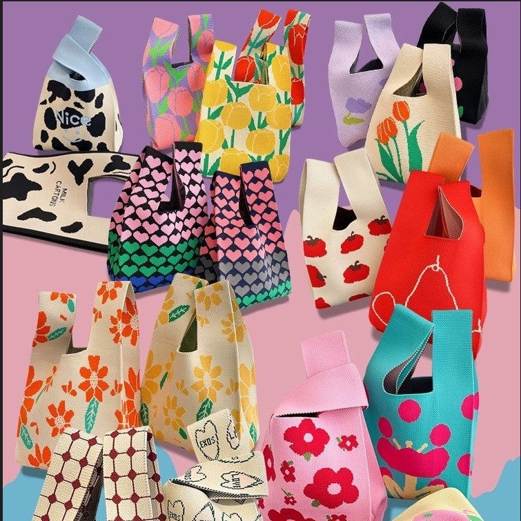 Teacher'S Day Gift Style For Female Teachers High-End Practical Knitted Bag Kindergarten Gift Bag New Style - Image 2