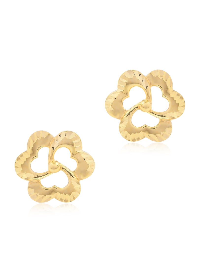 BAFLEH JEWELLERY - Flower-Shaped 18k Gold Earrings - Image 1