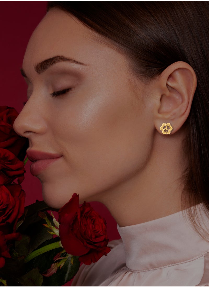 BAFLEH JEWELLERY - Flower-Shaped 18k Gold Earrings - Image 1