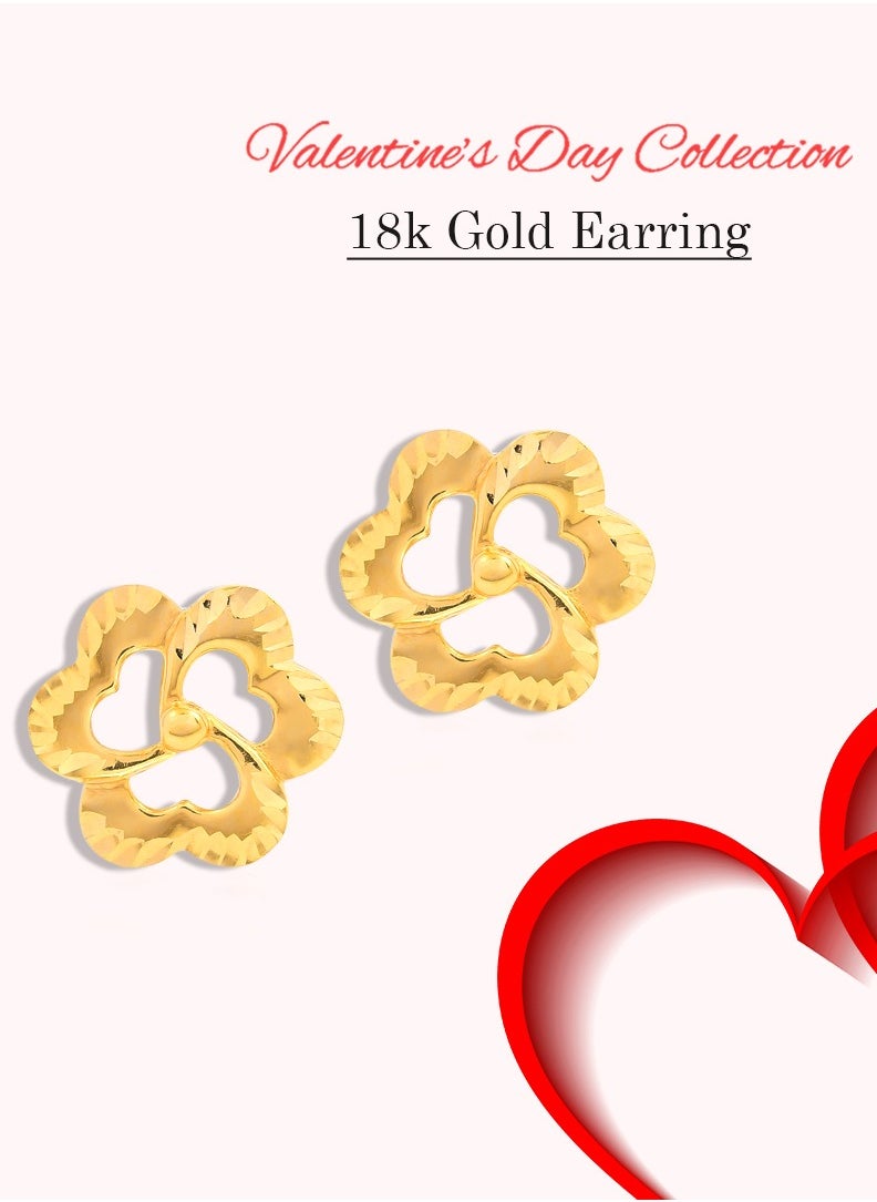 BAFLEH JEWELLERY - Flower-Shaped 18k Gold Earrings - Image 1