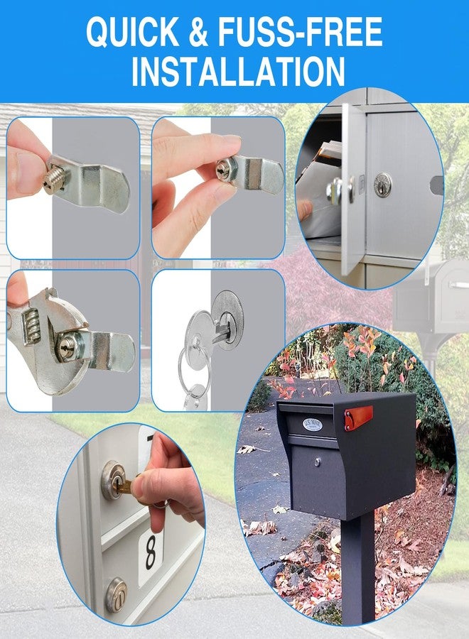 VIXAVI Mailbox Lock Replacement - Universal Mailbox Locks with Keys - Easy to Install Mail Box Lock and Key Set - Durable and Secure Lock Replacement with 2 Keys for Almost All Locking Mail Boxes - Image 3
