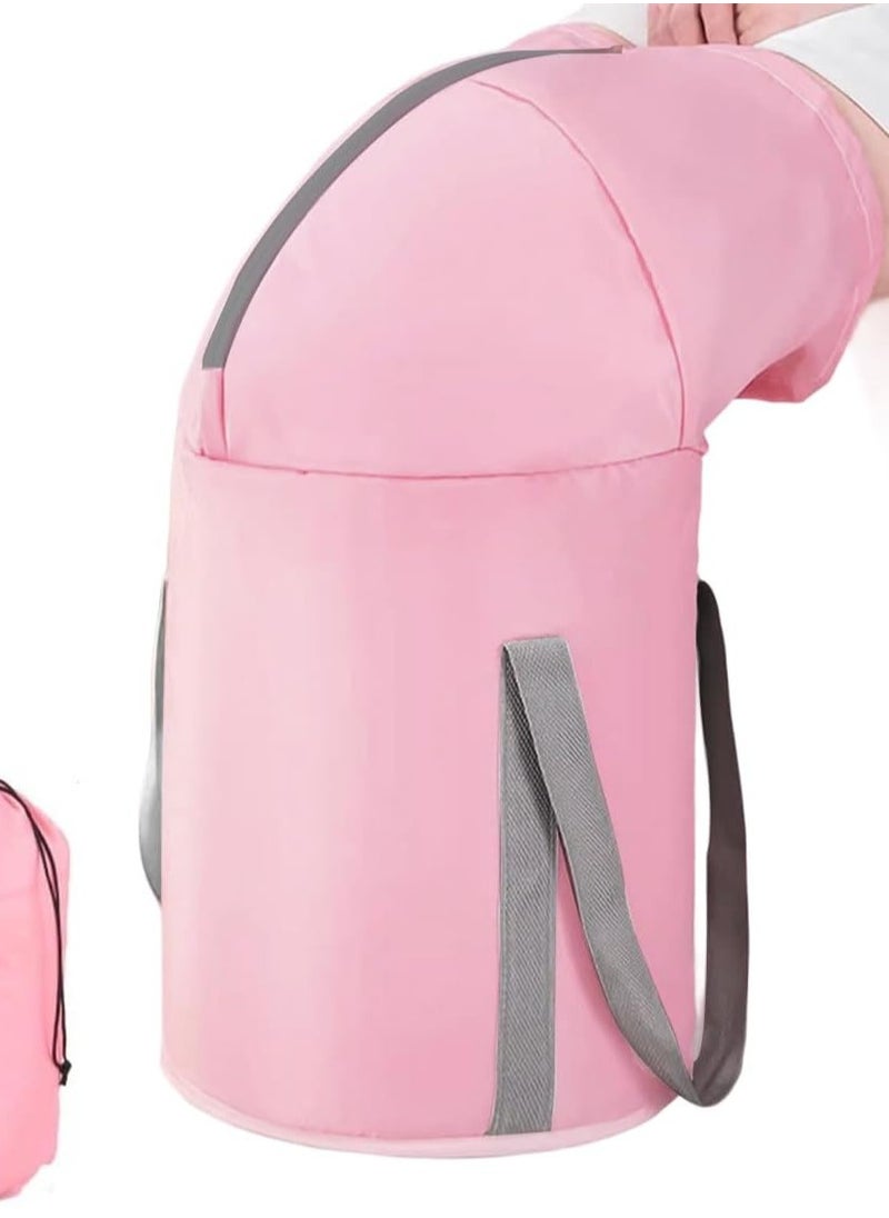 Hannea - HANNEA® Foot Spa Bucket Foot Bath Bucket Travel Folding Foot Bath Bucket with Handle Overknee Foot Spa Bucket Insulation Foot Spa Bucket, Pink - Image 1