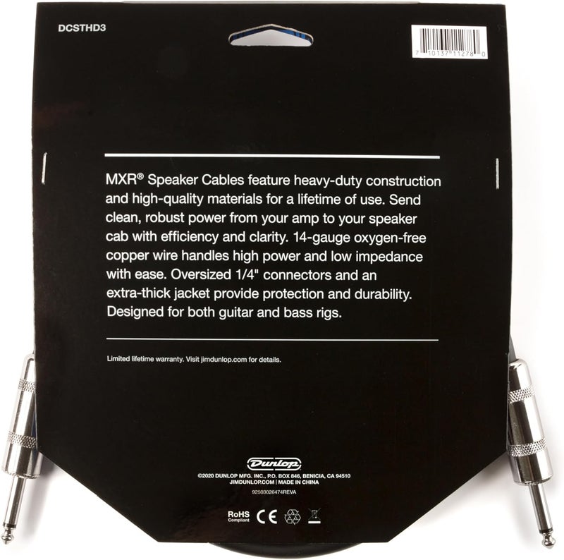 MXR Heavy Duty TS 1/4 Inch Speaker Cable 3 ft|0.9 m (DCSTHD3) - Image 2