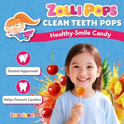Zollipops Clean Teeth Pops Sugar Free Candy with Xylitol DyeFree Lollipops  Keto  DiabeticFriendly DentistApproved Treats for Kids Cherry and Pineapple 52 oz - Image 5
