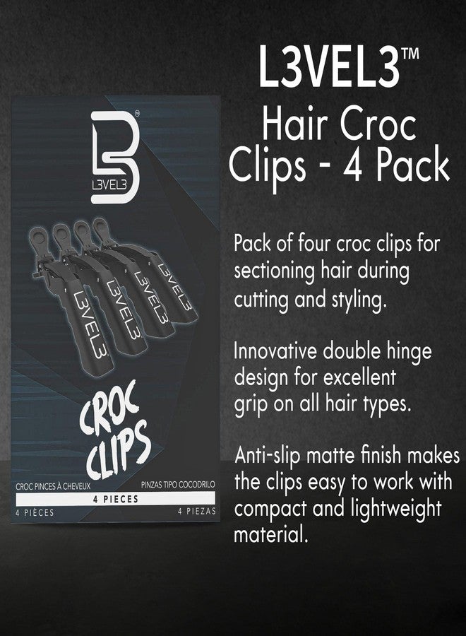 L3 - Level 3 Croc Hair Clips - 4 Pack Hair Clip Set for Hair Styling - Image 5