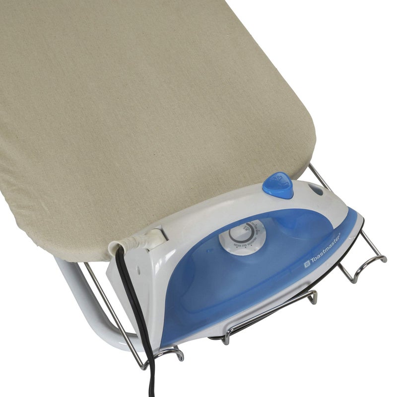Household Essentials Tabletop Ironing Board with Iron Rest | Wood Top, Sturdy Metal Legs with Support Bars | Compact & Lightweight Ironing Board for Small Spaces, Dorms, Apartments | 30"x12" - Image 4
