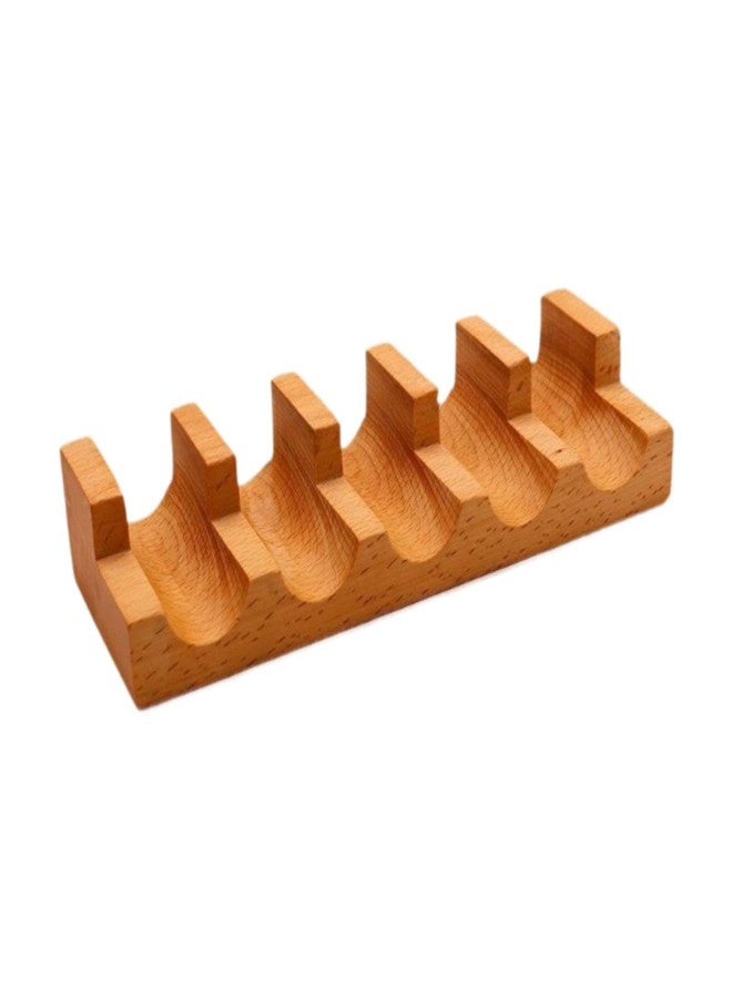 IEUDNS Wood Sushi Temaki Holder Serving Tray Rustic Novelty Rack Taco Display Stand Sushi Hand Roll Holder for Party Restaurant Dining Room, Presentation Platter Roll Boat Food Display, 5 Grid - Image 1