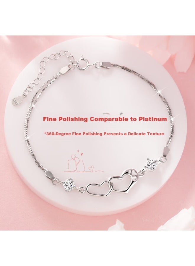 Manhe S925 Silver Bracelet For Women New Style Wristband elry Practical Birthday Gift For Wife Girlfriend - Image 4