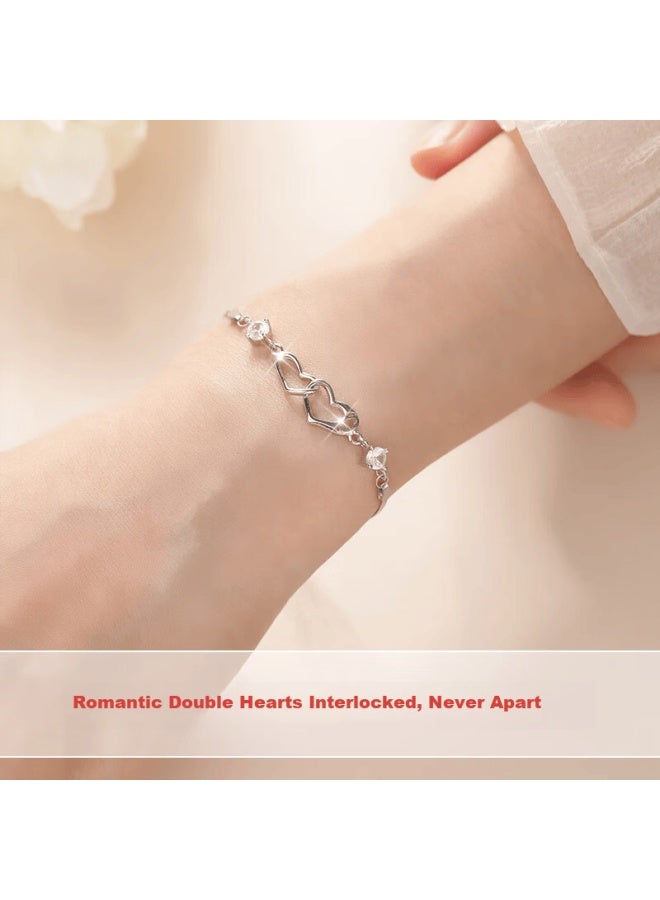 Manhe S925 Silver Bracelet For Women New Style Wristband elry Practical Birthday Gift For Wife Girlfriend - Image 5