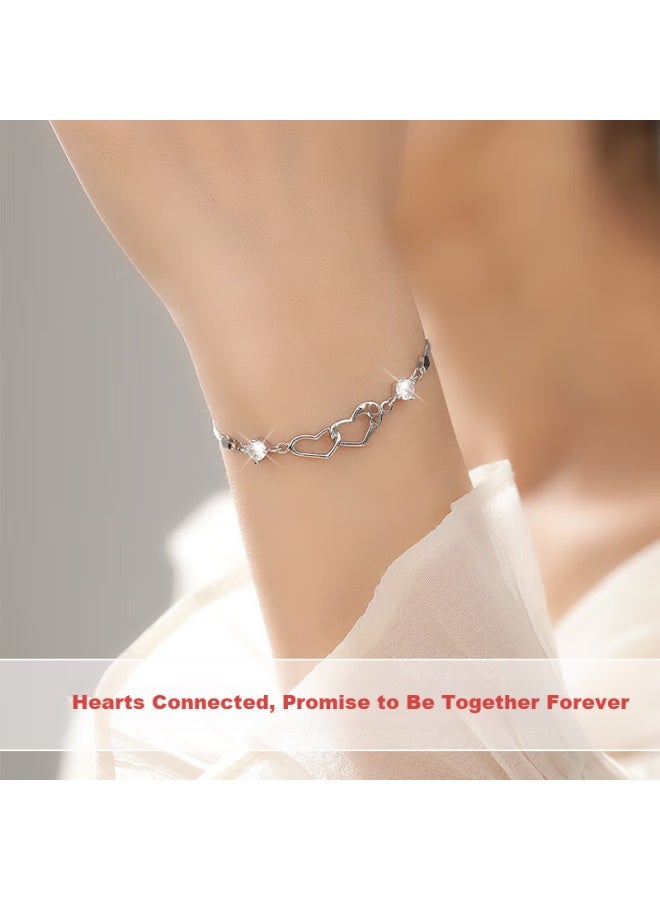 Manhe S925 Silver Bracelet For Women New Style Wristband elry Practical Birthday Gift For Wife Girlfriend - Image 1