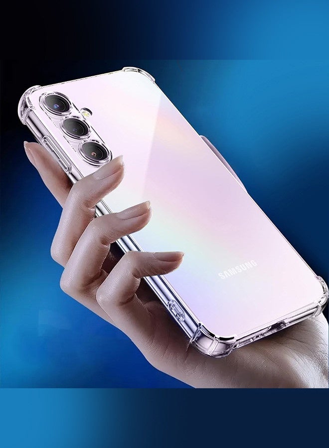 دوسالا حزمة 2 من غلاف شفاف وحامي الشاشة لهاتف سامسونج جالاكسي A35 5G، تصميم فائق النحافة والمرونة، مقاوم للخدوش، مصنوع من TPU، حماية ضد الصدمات. - Image 4