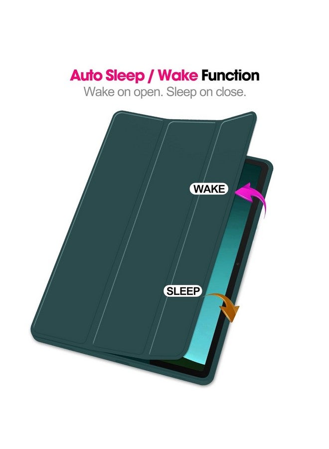 ProElite Cover for Galaxy Tab S9 FE Plus/S9 Plus/S10+ 12.4" Cover, Soft Flexible Flip Case Cover with S Pen Holder for Samsung Galaxy Tab S9 FE+/S9 Plus/S10+ 12.4 inch, [Recoil Series]- Dark Green - Image 2