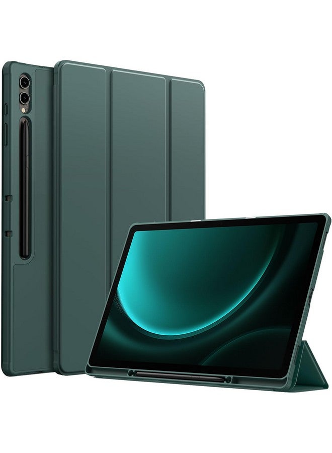 ProElite Cover for Galaxy Tab S9 FE Plus/S9 Plus/S10+ 12.4" Cover, Soft Flexible Flip Case Cover with S Pen Holder for Samsung Galaxy Tab S9 FE+/S9 Plus/S10+ 12.4 inch, [Recoil Series]- Dark Green - Image 1