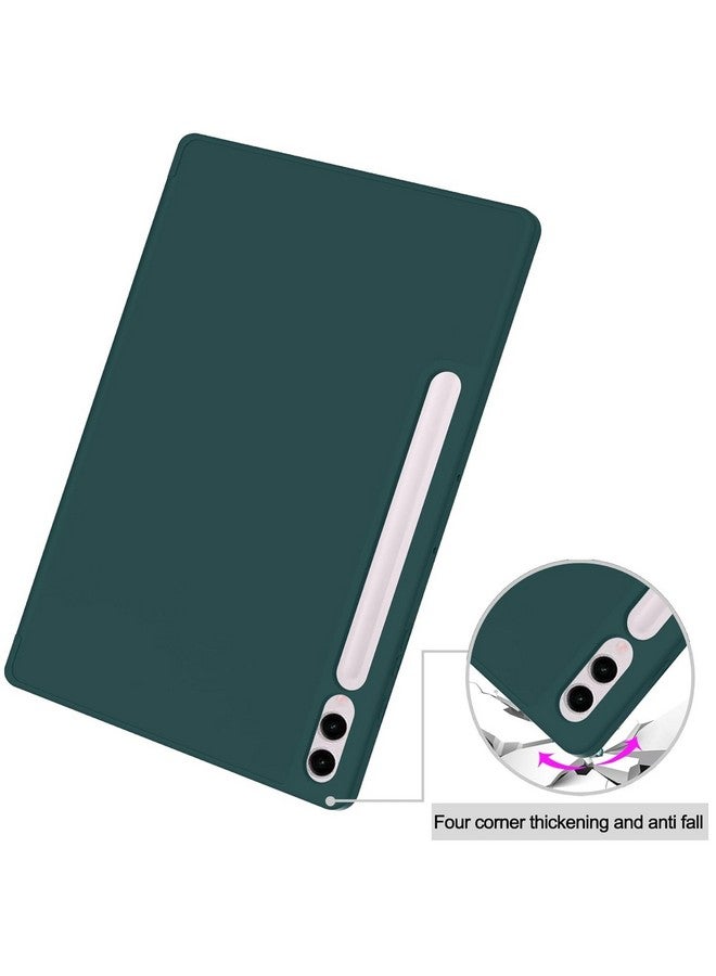 ProElite Cover for Galaxy Tab S9 FE Plus/S9 Plus/S10+ 12.4" Cover, Soft Flexible Flip Case Cover with S Pen Holder for Samsung Galaxy Tab S9 FE+/S9 Plus/S10+ 12.4 inch, [Recoil Series]- Dark Green - Image 4