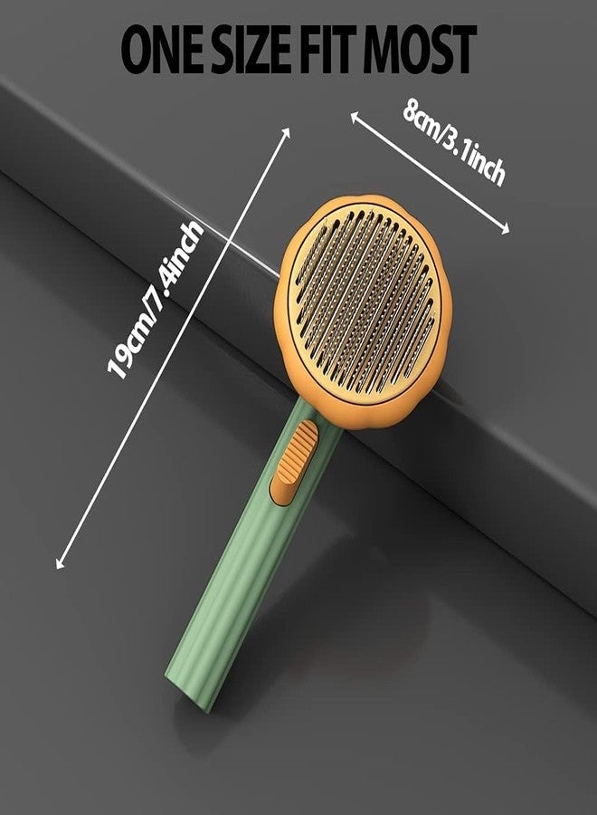 Olyra Self Cleaning Dog Comb & Cat Comb - Pet Hair Remover Grooming Comb with Switch & PAIN|Deshedding Dog Brush & Cat Brush To Gently Massage|Slicker Comb for Long & Short Hair Pets - Image 3