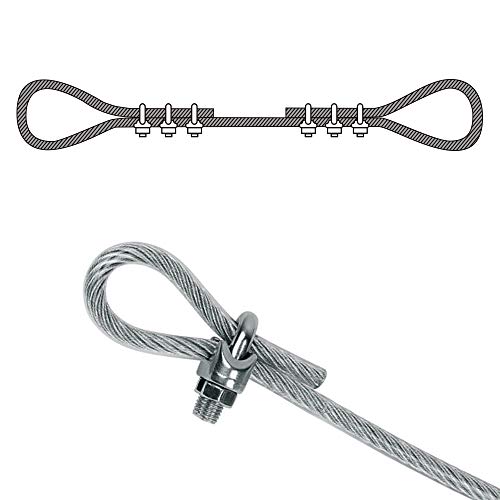 Cozihom 3/8 Inch M10 Wire Rope Cable Clip Clamp, 304 Stainless Steel, U Bolt Saddle Fastener, Pack of 6 - Image 3