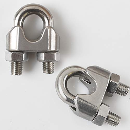 Cozihom 3/8 Inch M10 Wire Rope Cable Clip Clamp, 304 Stainless Steel, U Bolt Saddle Fastener, Pack of 6 - Image 4