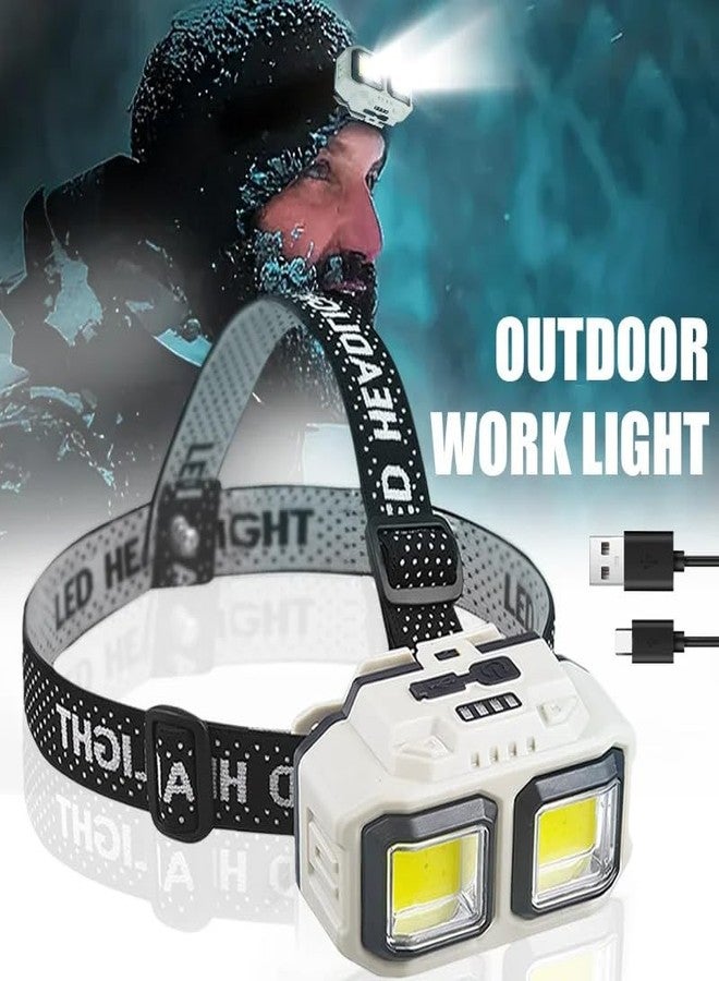 Linist Ultra Bright Waterproof CREE LED Rechargeable Headlamp - Weatherproof Head Torch,USB Charging, Power Display, and Adjustable Spotlight for Camping, Cycling, Hiking, Caving, and Hunting - Image 4