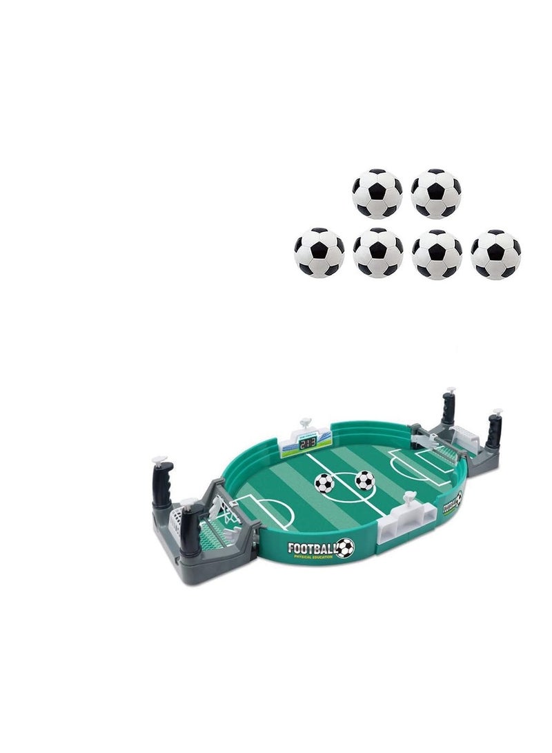 Mini Table Soccer, Football Interactive Game With 6 Footballs, Tabletop Set for Kids, Family Sports Board for Adults Birthday Party World Cup (Medium Size) - Image 1