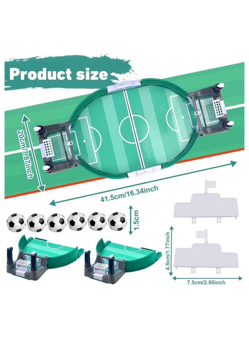 Mini Table Soccer, Football Interactive Game With 6 Footballs, Tabletop Set for Kids, Family Sports Board for Adults Birthday Party World Cup (Medium Size) - Image 3