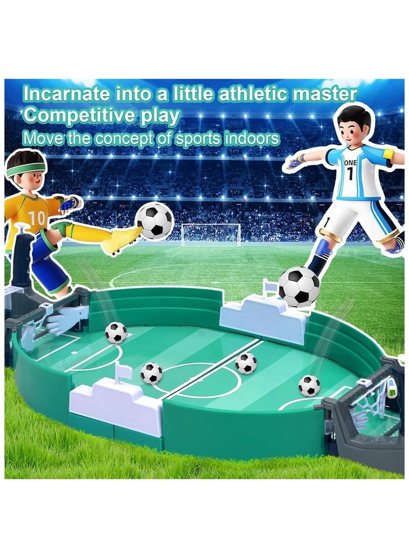 Mini Table Soccer, Football Interactive Game With 6 Footballs, Tabletop Set for Kids, Family Sports Board for Adults Birthday Party World Cup (Medium Size) - Image 5