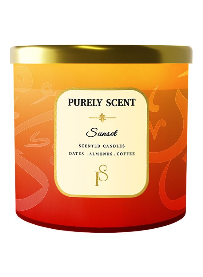 PURELY SCENT Coffee, Dates & Almond Scented Candle - Sunset - 100% Soy Wax, 92-Hour Burn & Mint Tea & Lemon Soy Wax Scented Candle – Sunrise | 100% Pure Soy & Vegetable Wax | 92-Hour Burn Time Bundle - Image 2