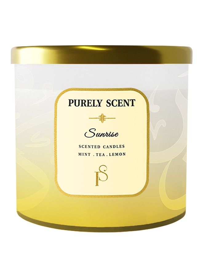 PURELY SCENT Coffee, Dates & Almond Scented Candle - Sunset - 100% Soy Wax, 92-Hour Burn & Mint Tea & Lemon Soy Wax Scented Candle – Sunrise | 100% Pure Soy & Vegetable Wax | 92-Hour Burn Time Bundle - Image 3