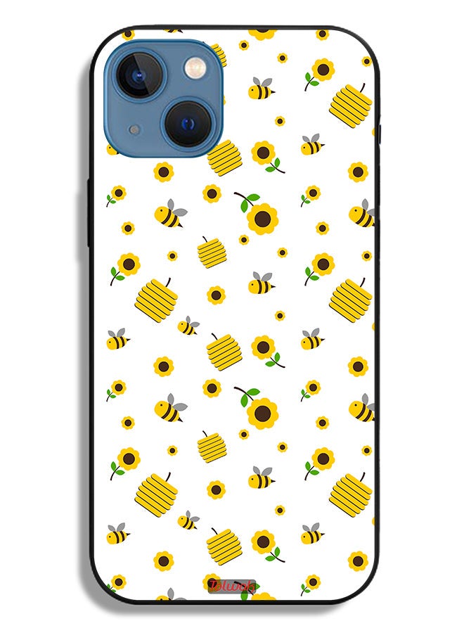 Tolwak Apple iPhone 13 Protective Case Sunflowers And Bees - Image 1