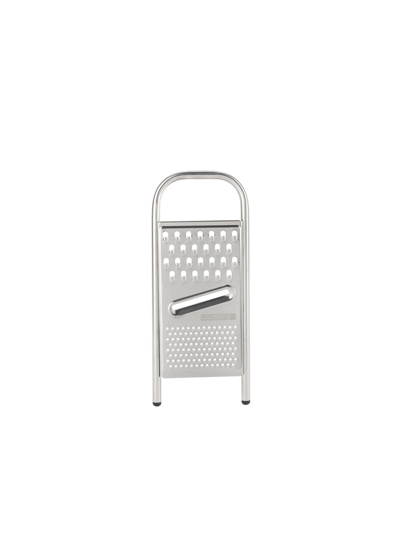 Royalford Stainless Steel 3-in-1 Flat Grater- RF12351/ with PP Base, Light-Weight and Compact Design/ Multiple Grating Style Silver - Image 1