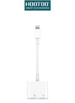 2 in 1 Headphone Output Adapter and Charger with iPhone Lightning Port Suitable for iPhones up to iPhone 14 Pro Max