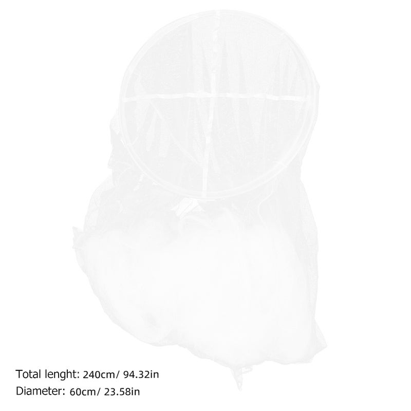 2pcs Bed Net Netting Bed Canopy Circular Curtain and - Image 2