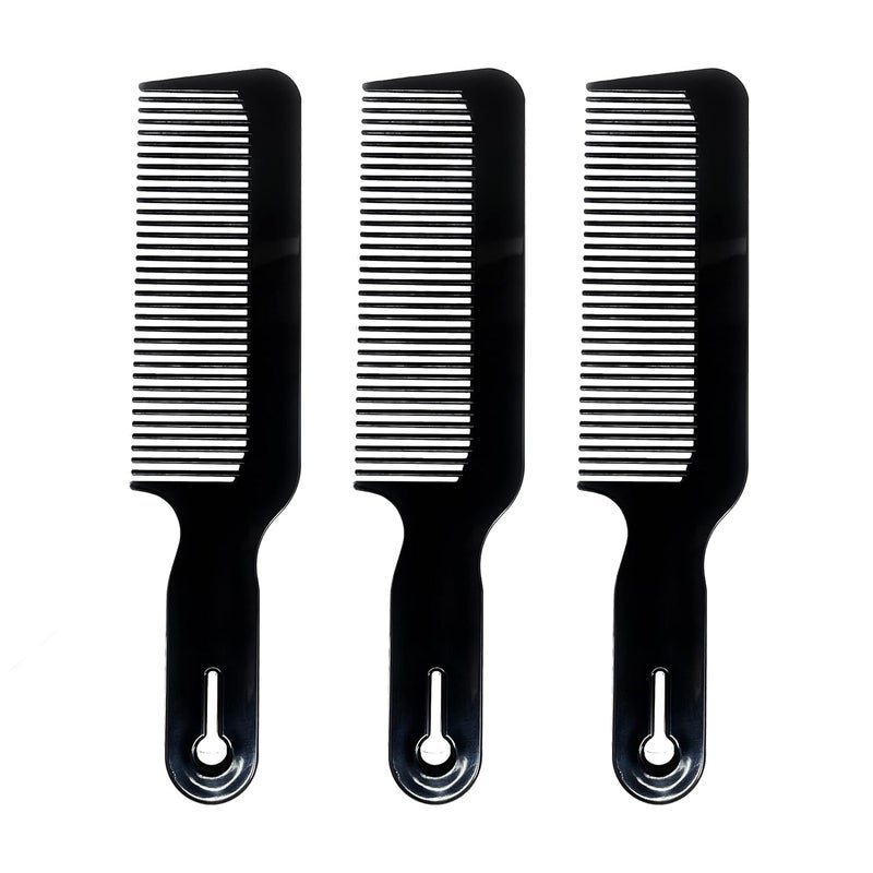 Styling Gear 310 Large Flat Top Clipper Blending Combs Cutting Barber Flattop Men Combs Women Combs 3 units Black