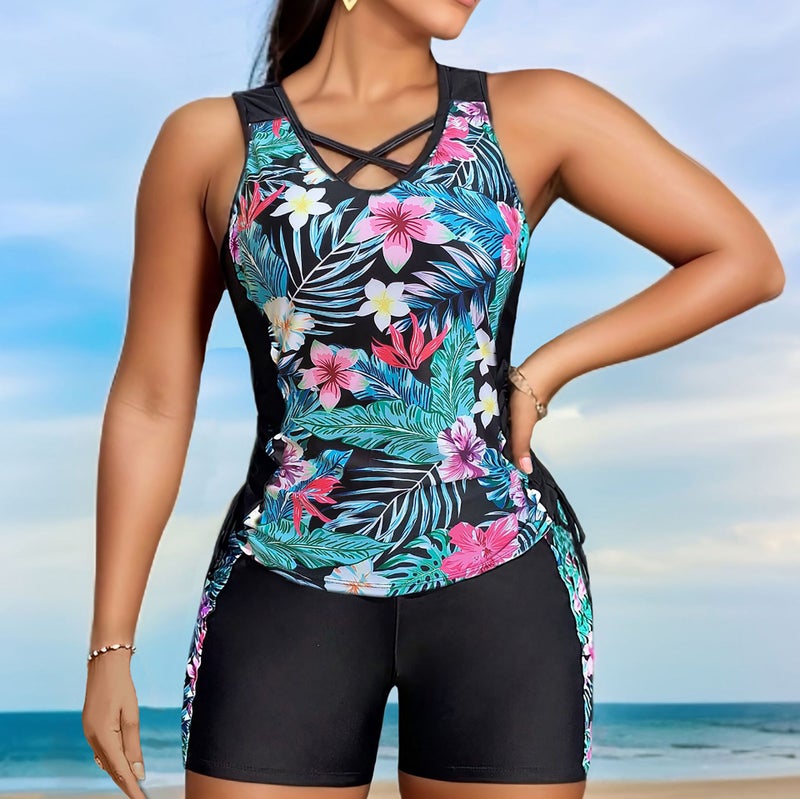 Split Swimsuit Bikini Bikini Plus Size Printed Swimsuit Manufacturers - Image 1