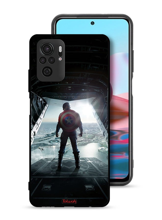 Tolwak Xiaomi Redmi Note 10 4G Protective Case Cover Portrait Display Captain America - Image 1