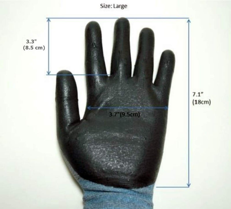3M Comfortable Grip Nitrile Foam Coated Gardening Work Gloves(5pk) (Large, Grey) - Image 5