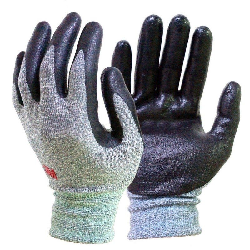 3M Comfortable Grip Nitrile Foam Coated Gardening Work Gloves(5pk) (Large, Grey) - Image 2