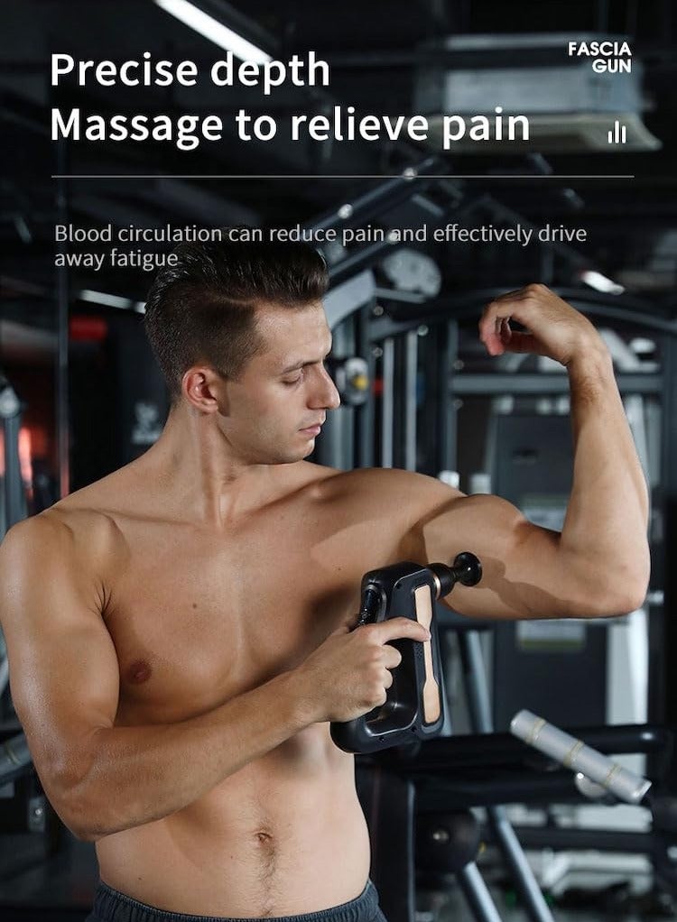 Houmt Massager Gun Deep Tissue Back Massage for Athletes for Pain Relief Percussion Body Massager with 8 Massages Heads & Silent Brushless Motor LCD Display 32 Speeds Massage Gun - Image 3