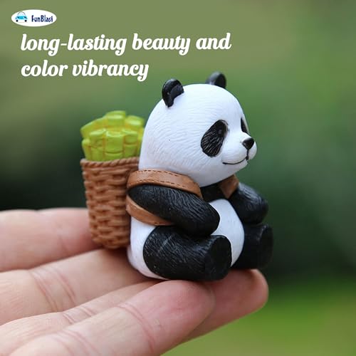 FunBlast Panda Miniature Figurines - Decorative Showpiece, Gift for Him/Her, Diwali Deepwali New Year Home Decor, Bedroom, Living Room, Office, Table, Car Dashboard (Style-B) - Image 2