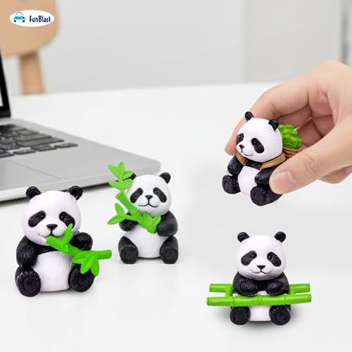FunBlast Panda Miniature Figurines - Decorative Showpiece, Gift for Him/Her, Diwali Deepwali New Year Home Decor, Bedroom, Living Room, Office, Table, Car Dashboard (Style-B) - Image 5