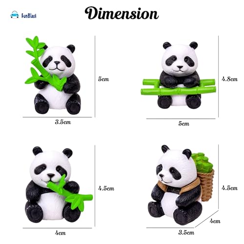 FunBlast Panda Miniature Figurines - Decorative Showpiece, Gift for Him/Her, Diwali Deepwali New Year Home Decor, Bedroom, Living Room, Office, Table, Car Dashboard (Style-B) - Image 3